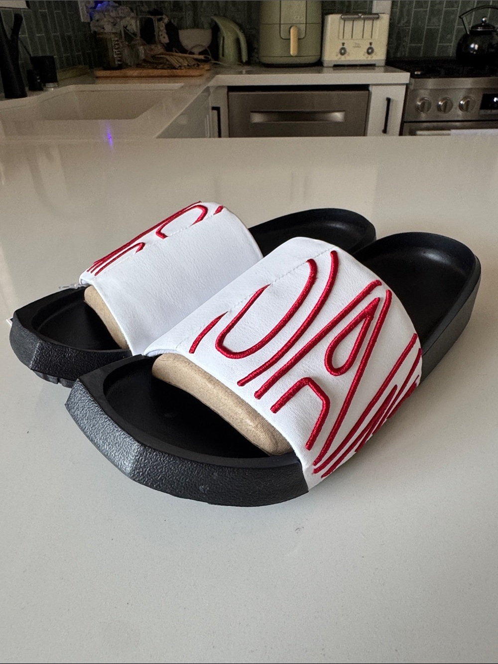 Jordan Women's White Nola Slide Sandals